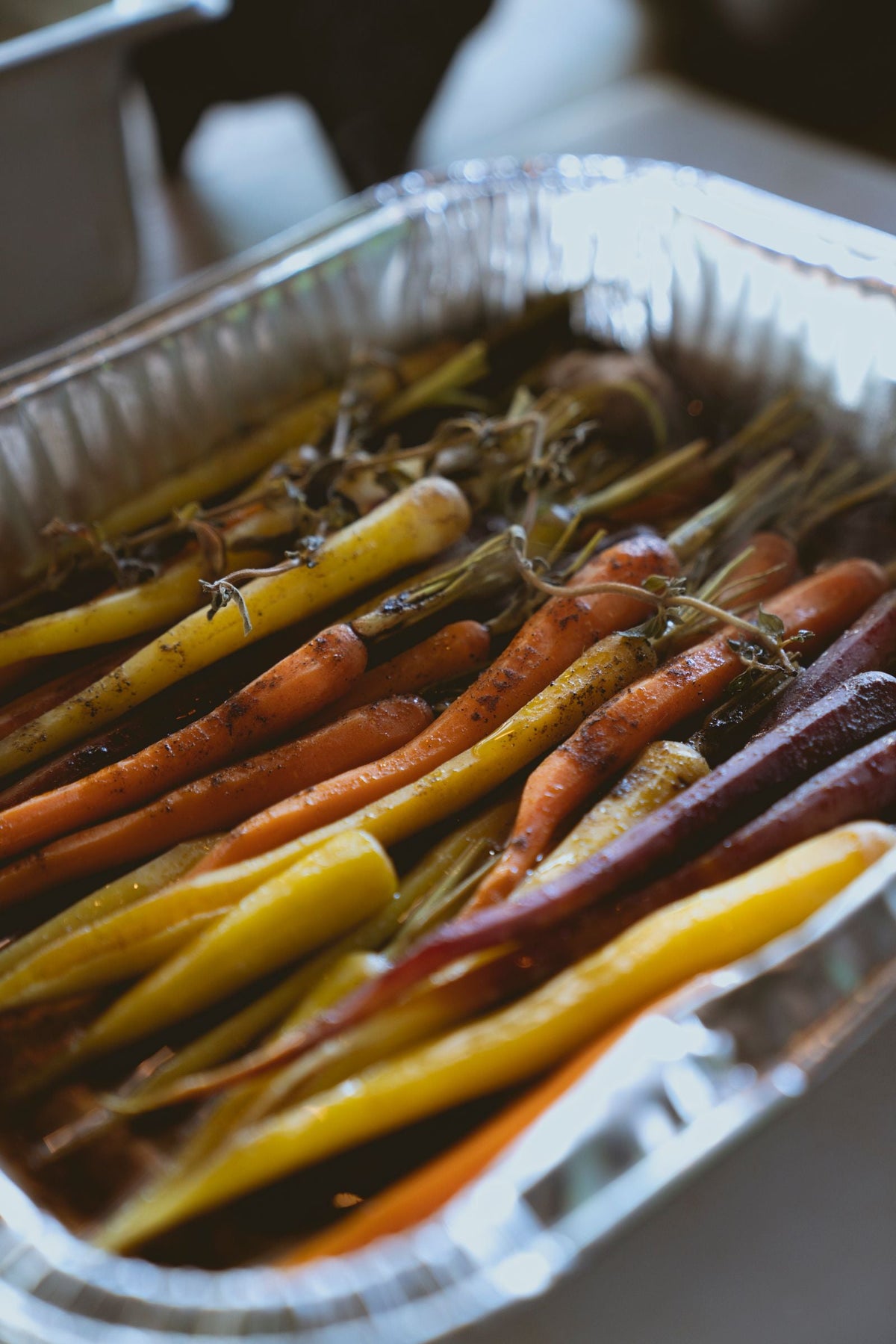 Maple glazed roasted carrots