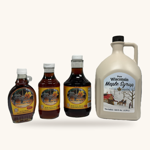 Skarda Maple Farms pure maple syrup: 8 oz, pint, quart and gallon